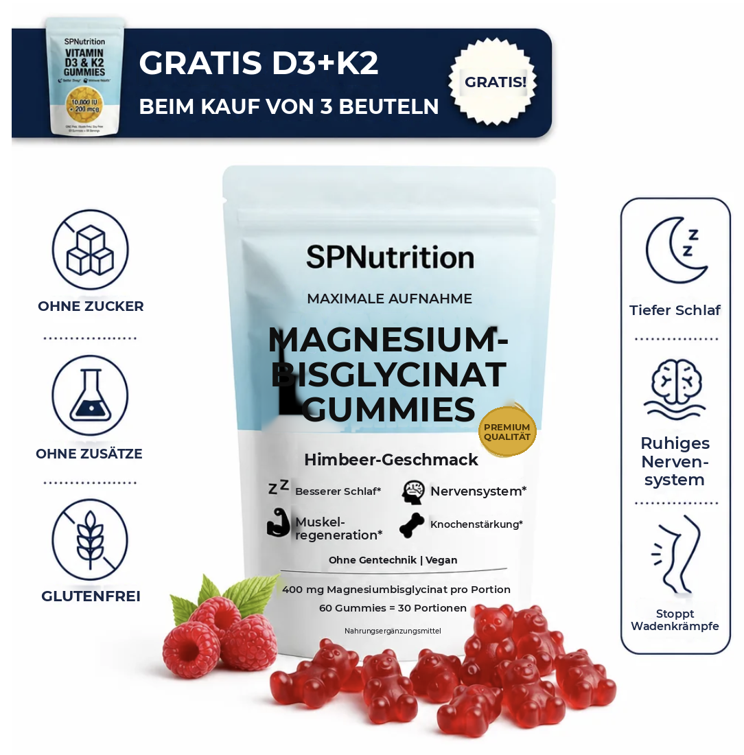 SP Nutrition von Sanoluxe™ Magnesium-Bisglycinat Gummies